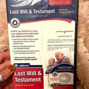 LAST WILL & TESTAMENT MANUAL & FORMS ON CD